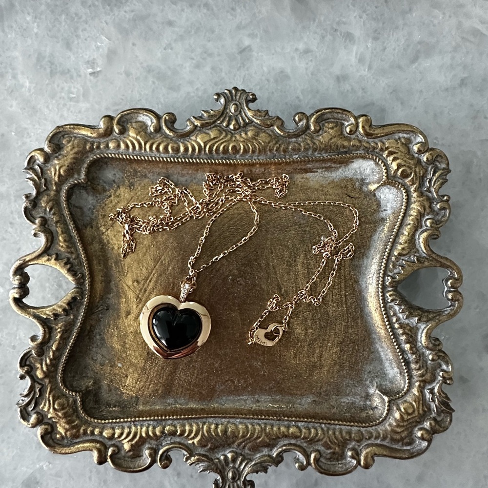 Mimi Milano Giulietta E Romeo 18K Rose Gold Onyx Diamond Necklace $2,650